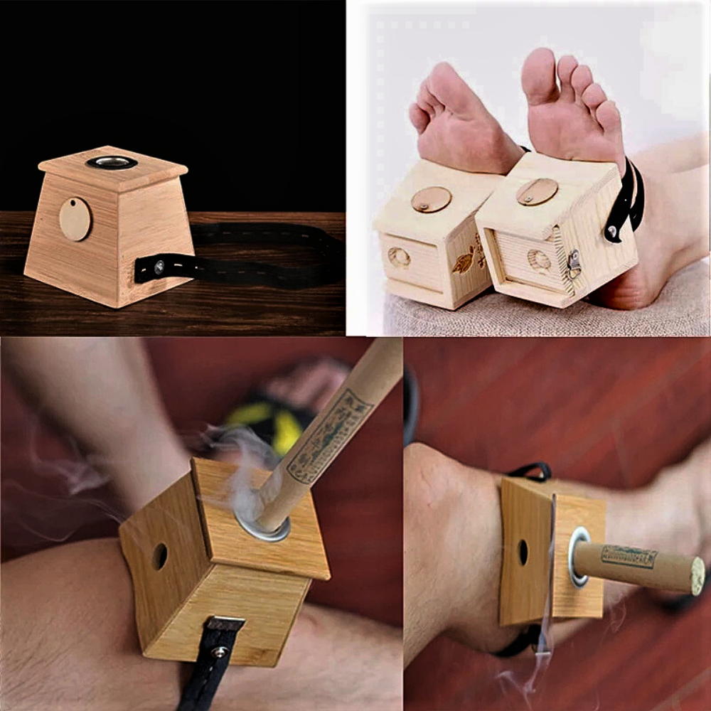 Brasero de moxibustión de madera de bambú: tratamiento natural y seguro para la salud