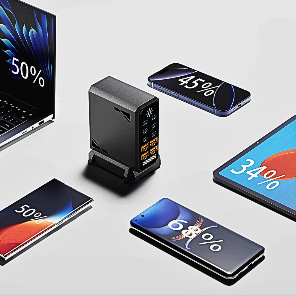 Stazione di Ricarica GaN 660W – 10 Porte USB-C e USB-A