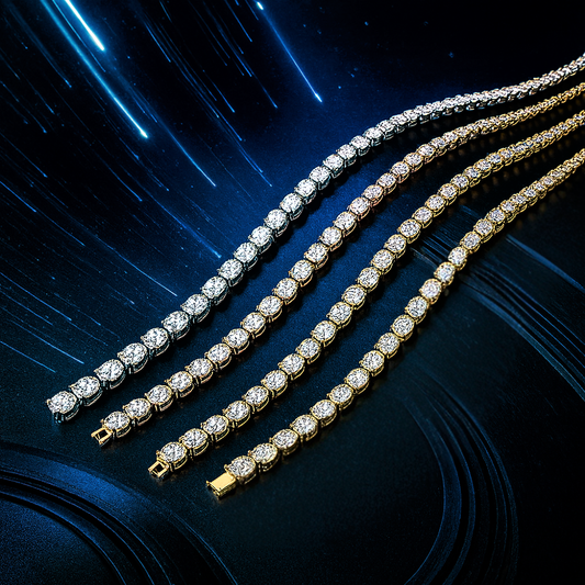 Bracciale e Collana Tennis con Moissaniti da ct 1.00 cadauna