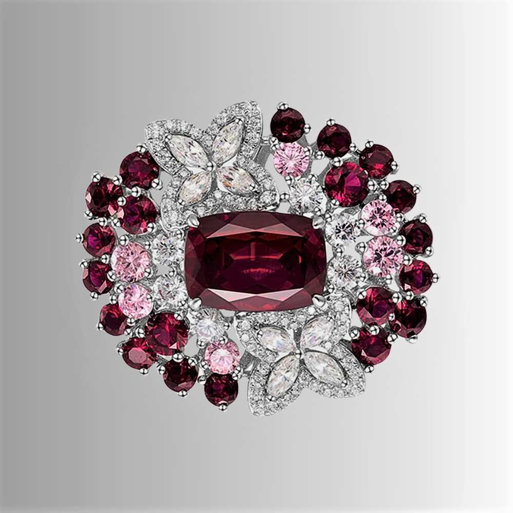 Fascione con Rubini Coltivati e Diamanti Lab Grown