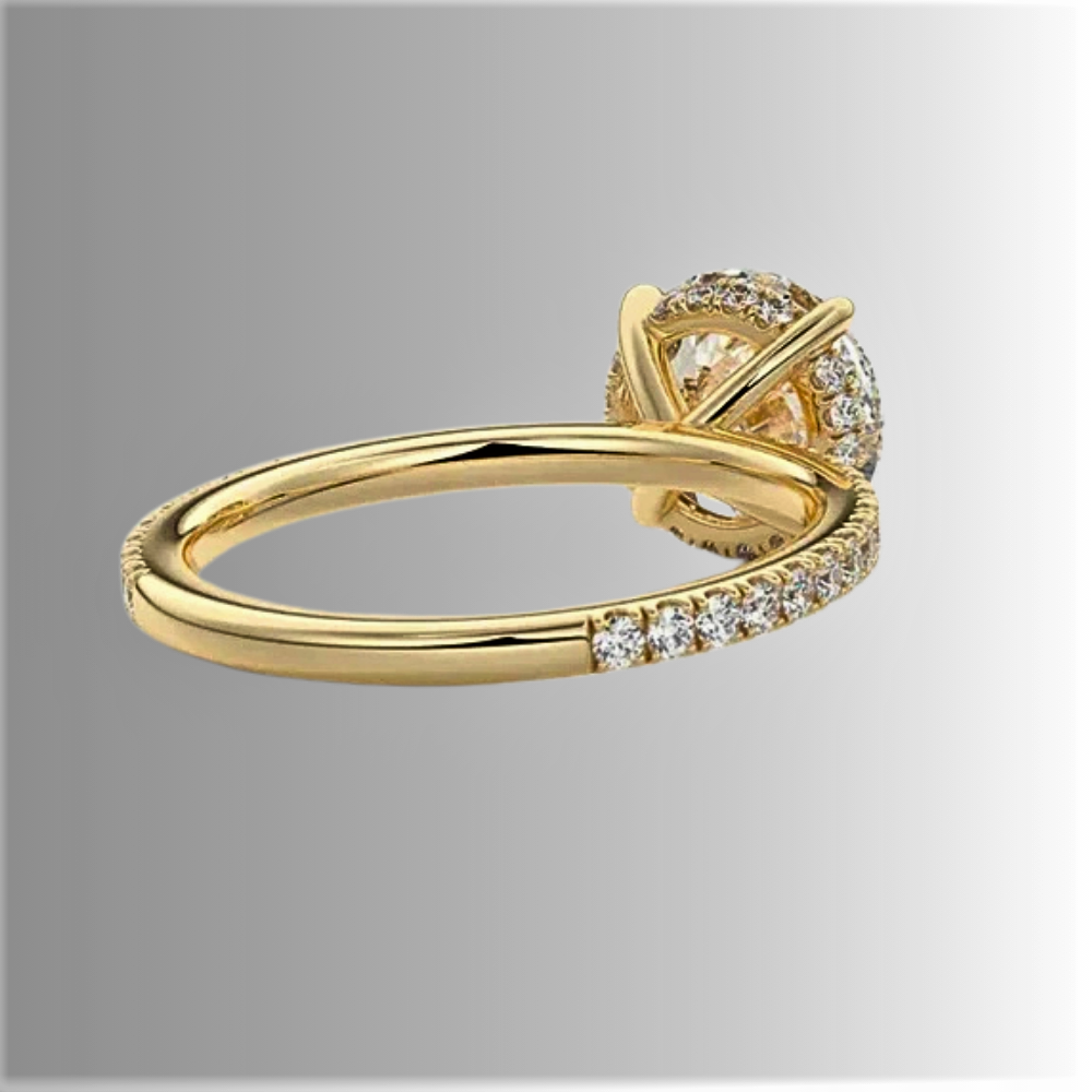 Solitario GlamLuxe con Moissanite 2 Carati: Eleganza Pura in Stile Minimal