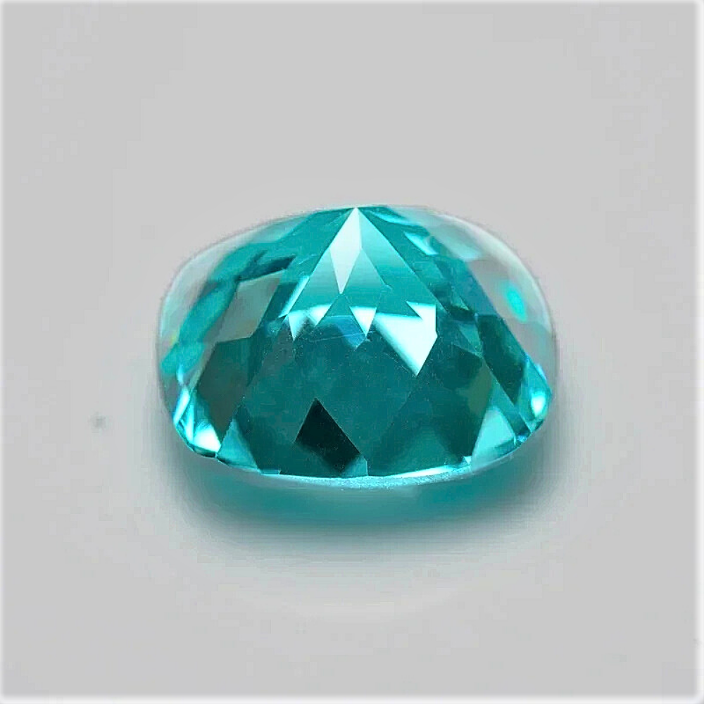 Tormalina Paraiba Lab Grown Taglio Cuscino Certificata
