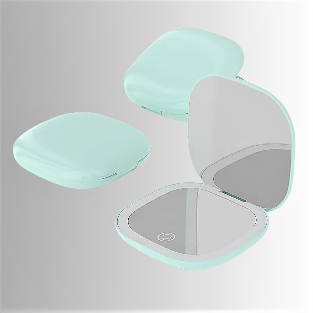Mini Specchio Make Up con Ingrandimento e Illuminazione