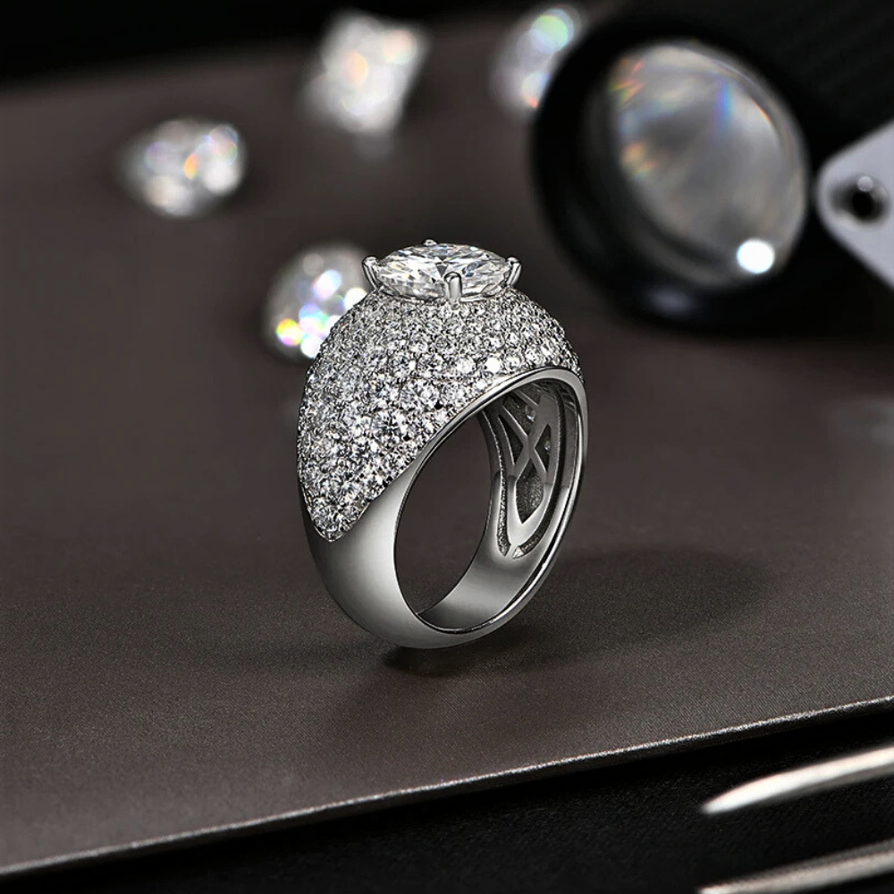 Fascione Bombato con Moissanite D Color VVS1 da ct 3,00