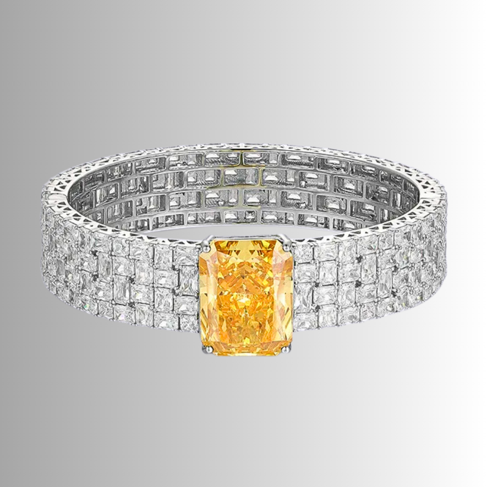 Bracciale Rigido a Fascia con Gemme Premium