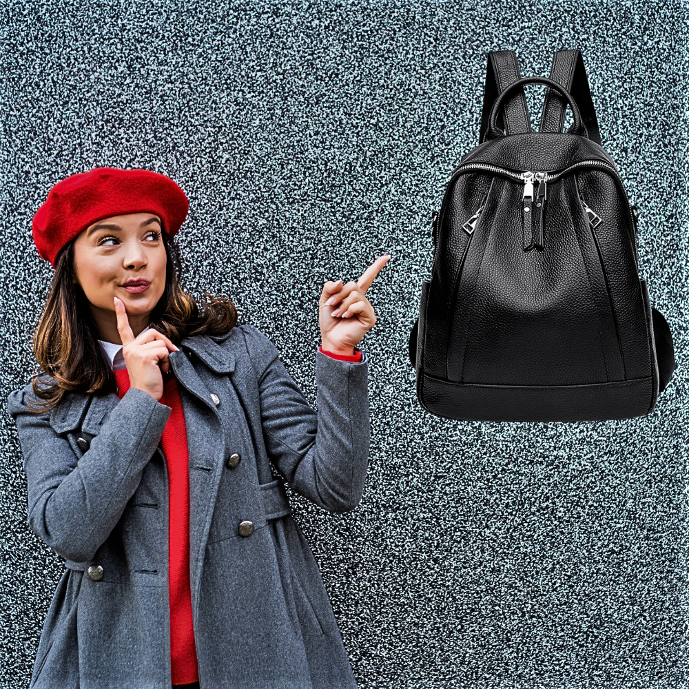 Zaino Nero in Pelle di Vitellino Morbidezza ed Eleganza