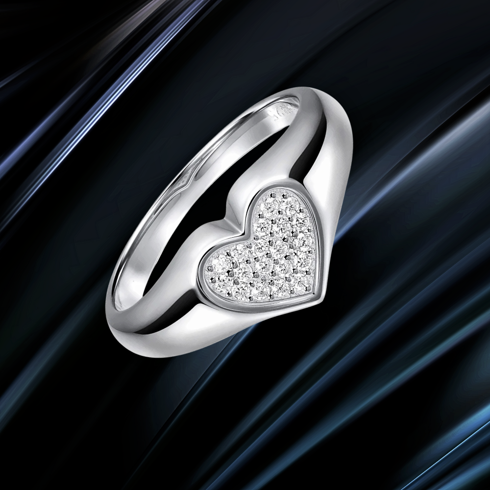 Fascetta a Cuore con Moissaniti Certificate