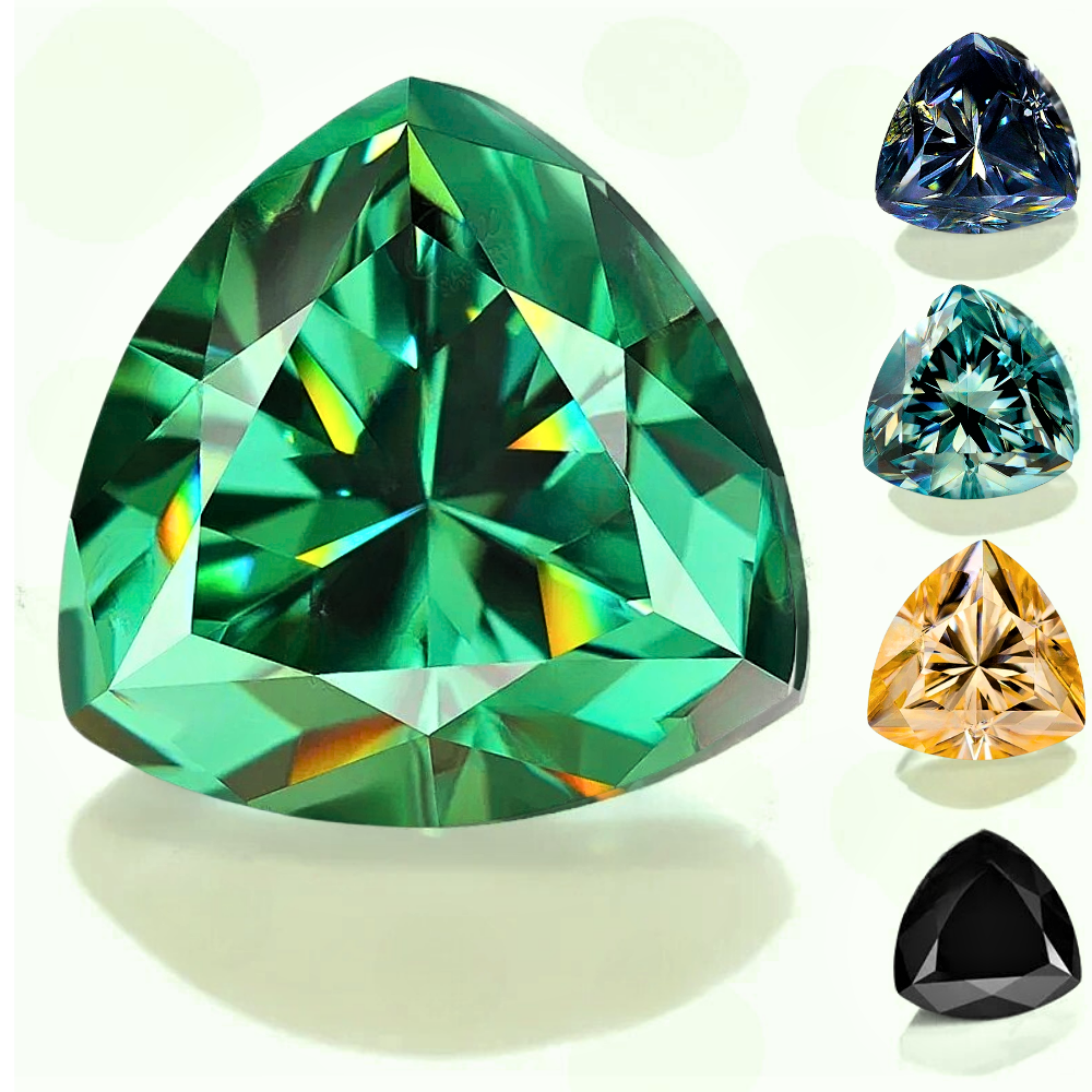 Moissanite Nera Taglio Trillion Certificata