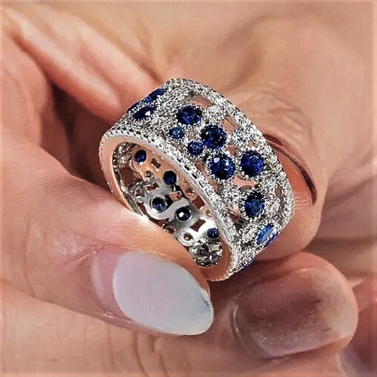 Fascia con Zaffiri e Brillanti Lab Grown