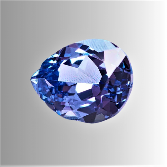 Zaffiro Ceylon Lab Grown Taglio Goccia