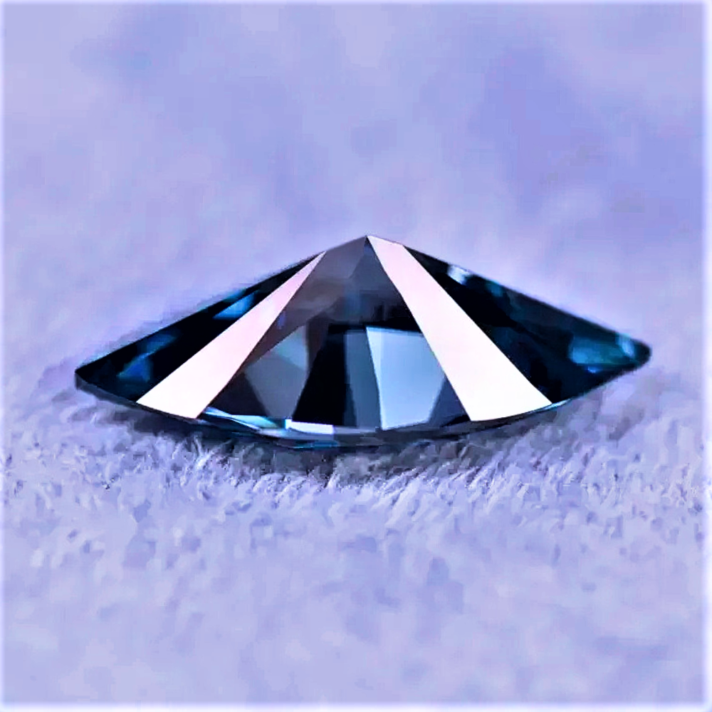 Moissanite Blu Zaffiro Taglio Marquise Certificata