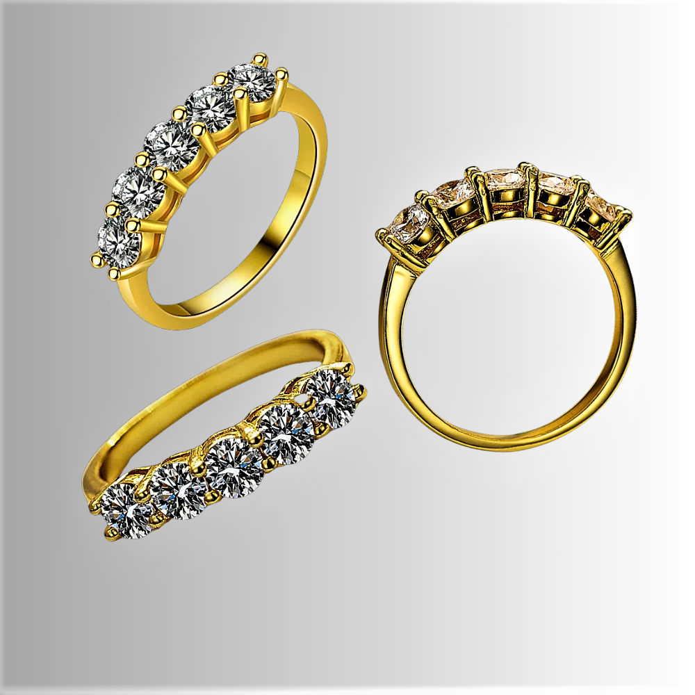 Anillo de bodas de 5 piedras: un clásico de elegancia y refinamiento