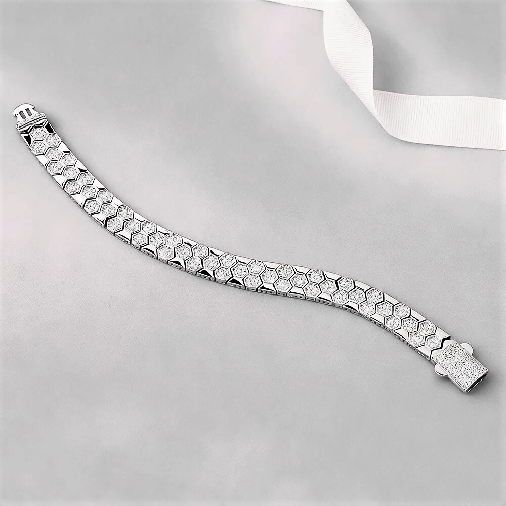 Bracciale a Nido d'Ape con Moissaniti