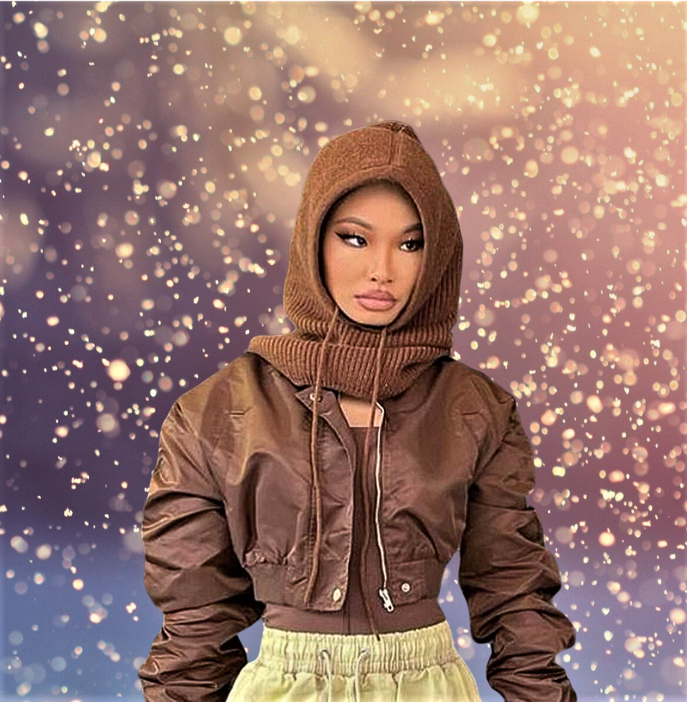 Cappello Lavorato a Maglia con Sciarpa Integrata