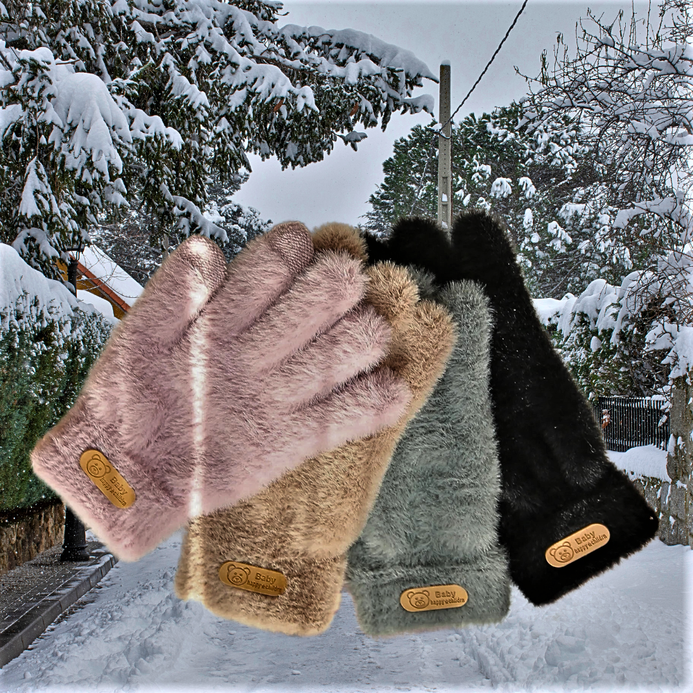 Guantes de piel sintética con pantalla táctil
