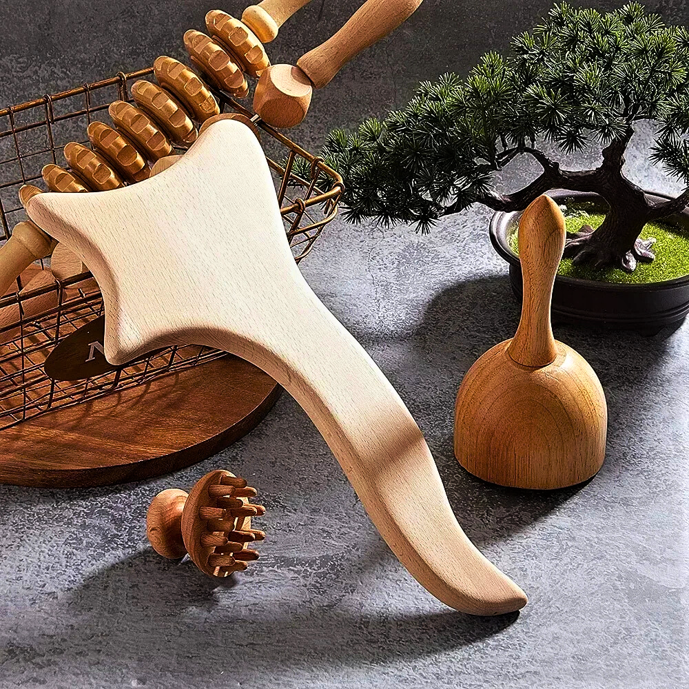 Strumenti Professionali per Massaggi in Legno Massiccio e Bamboo