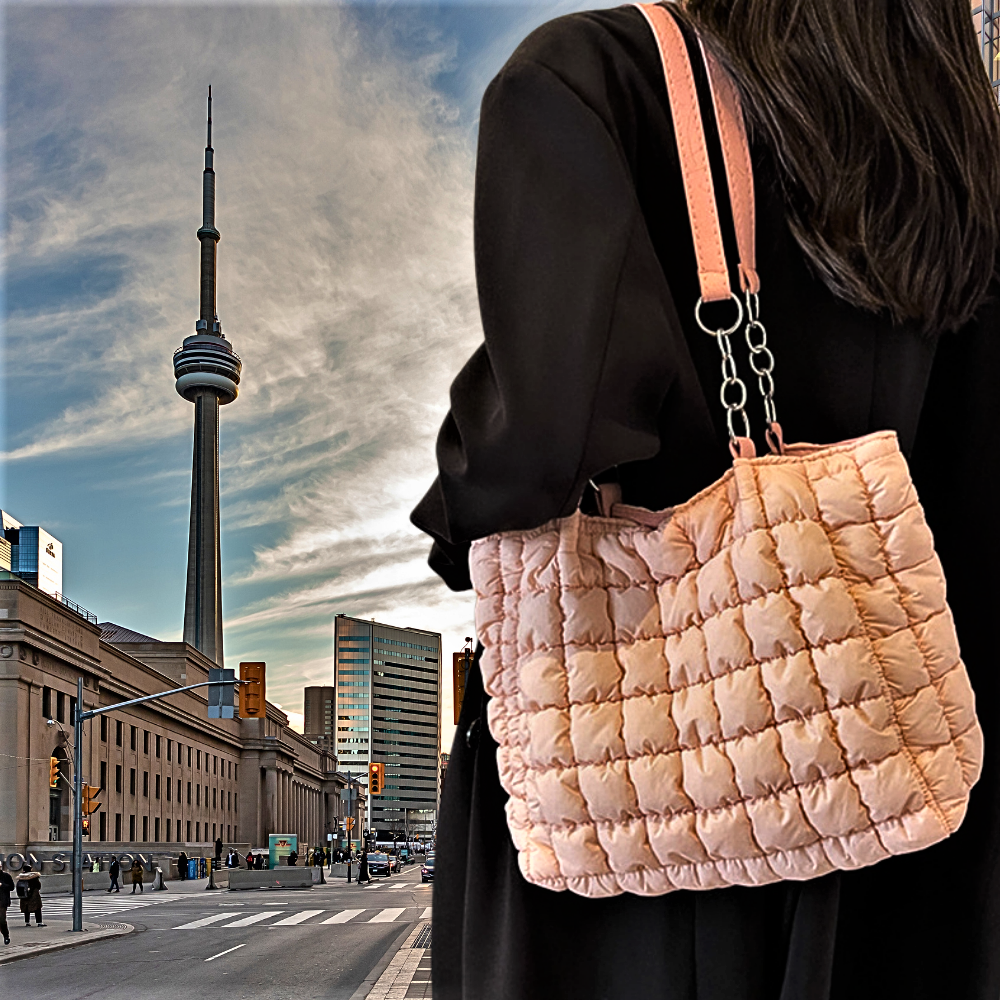 Bolso de nailon acolchado La elegancia se une a la cotidianidad