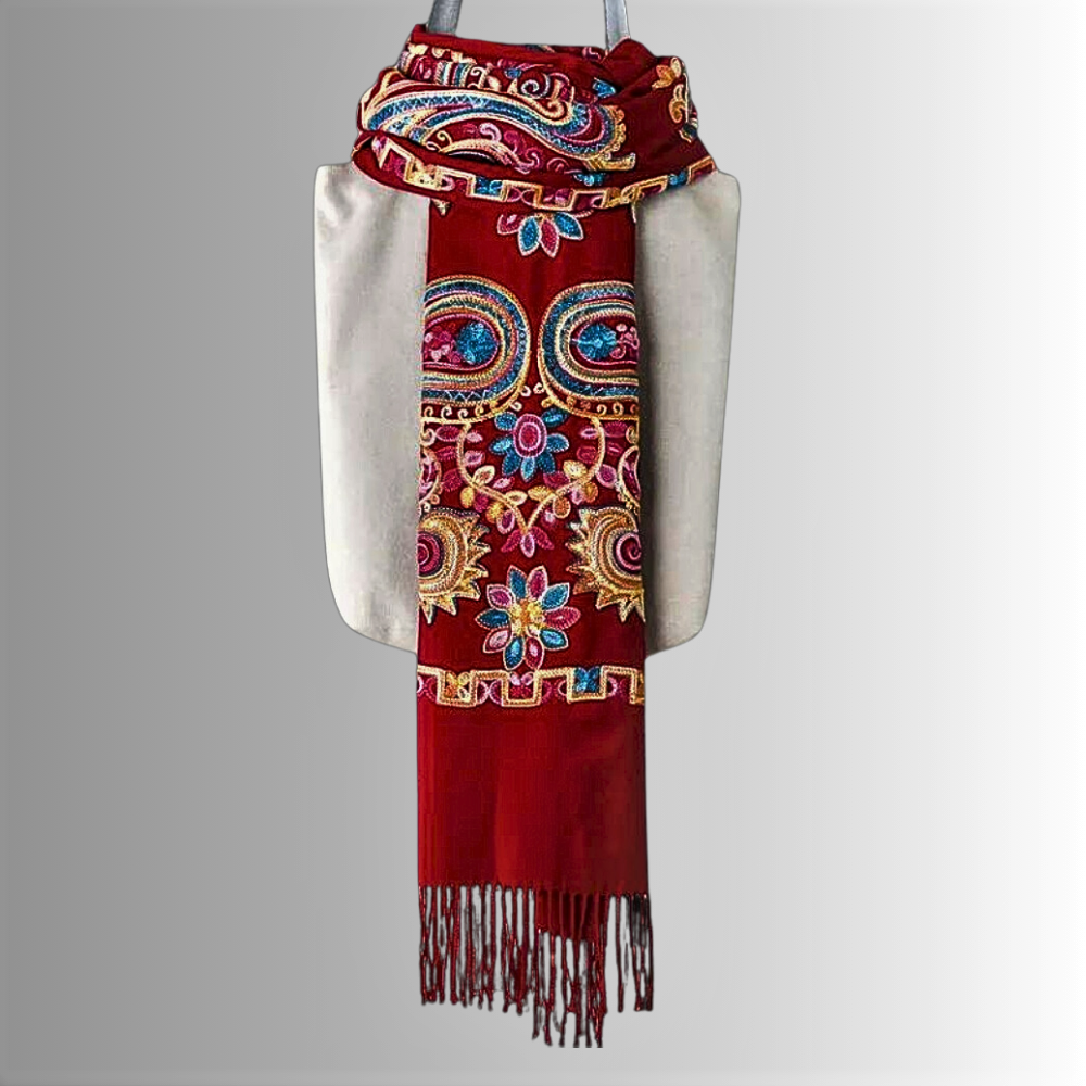 Pashmina Ricamata a Mano Eleganza dalla Tradizione Orientale