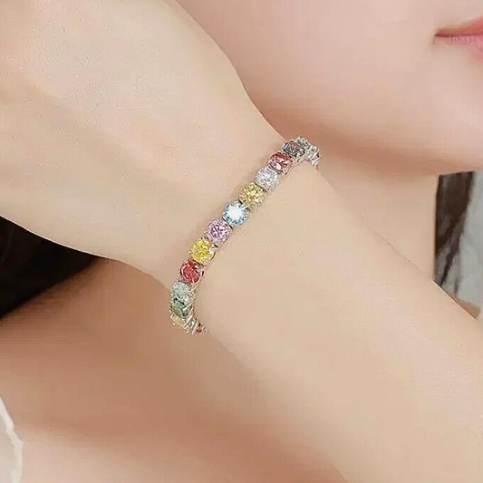 Bracciale Tennis con Moissaniti Multicolor