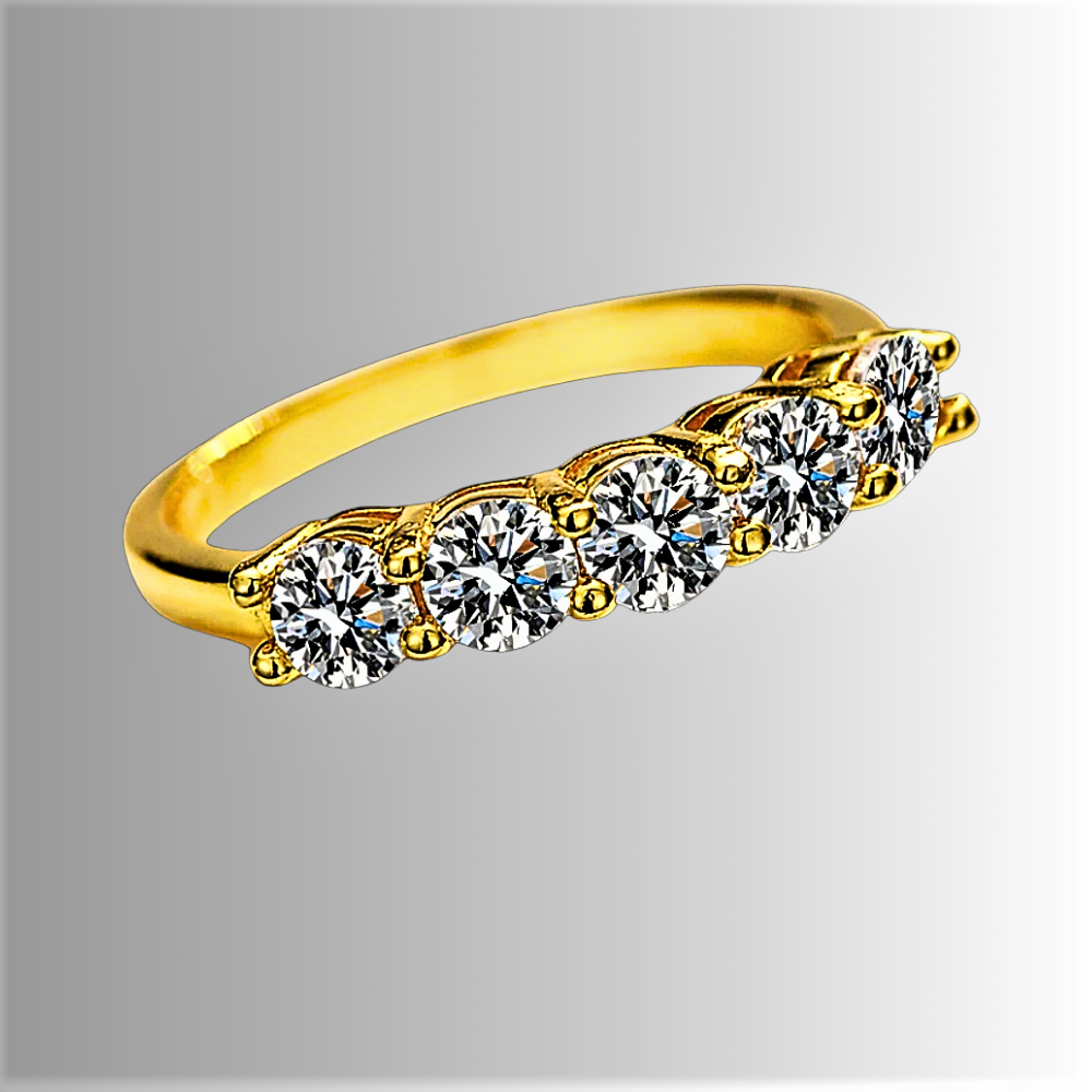Anillo de bodas de 5 piedras: un clásico de elegancia y refinamiento