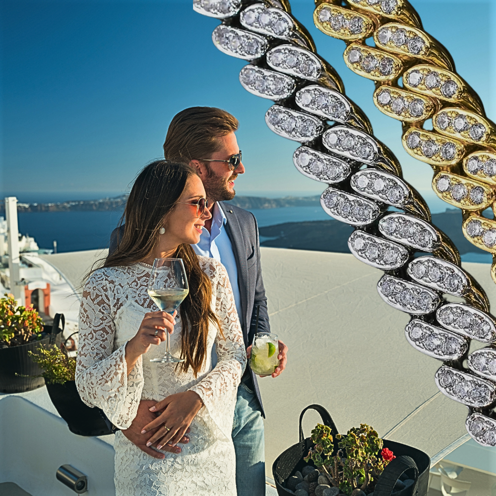 Collezione Groumette Moissanite: Bracciali e Collane in Oro Bianco o Giallo