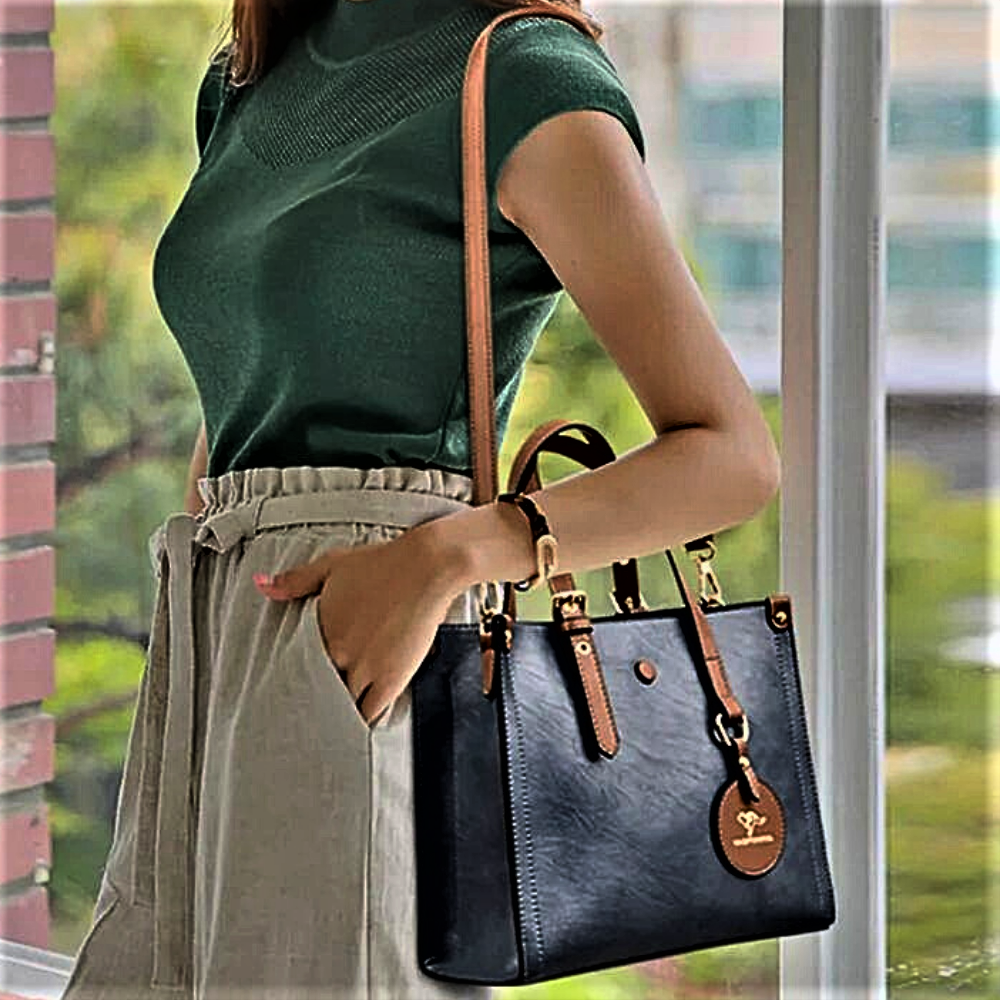 Bolso de piel de vacuno de 3 capas