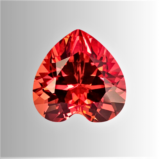 Zaffiro Sunset Lab Grown Taglio Cuore