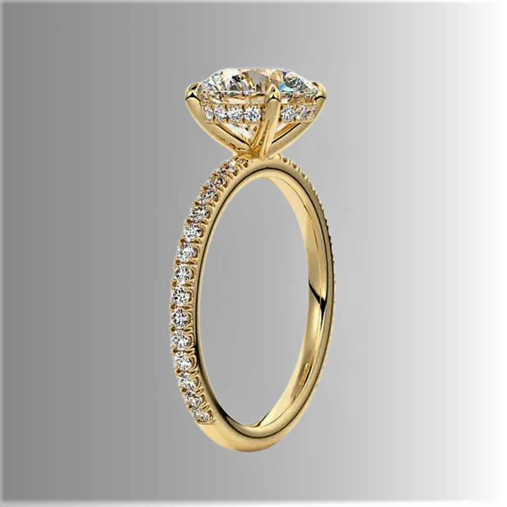 Solitario GlamLuxe con Moissanite 2 Carati: Eleganza Pura in Stile Minimal