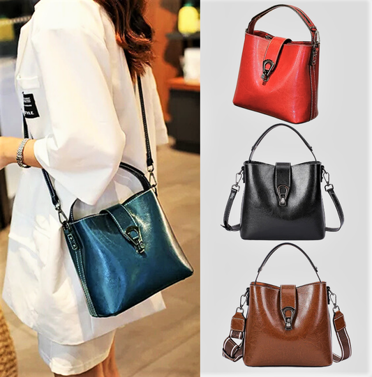 Mini Borsa Quadrata in Crosta di Pelle di Vitellino