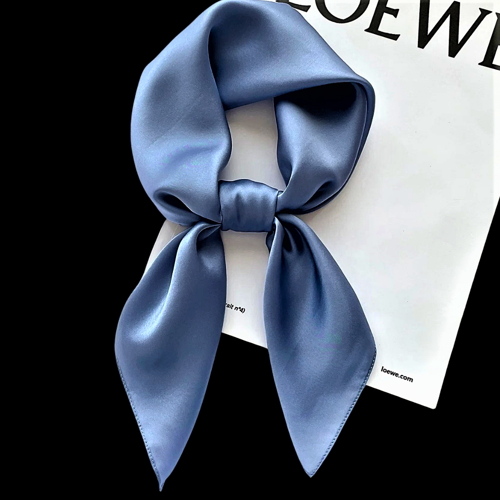 Foulard in Satin di Seta Tinta Unita