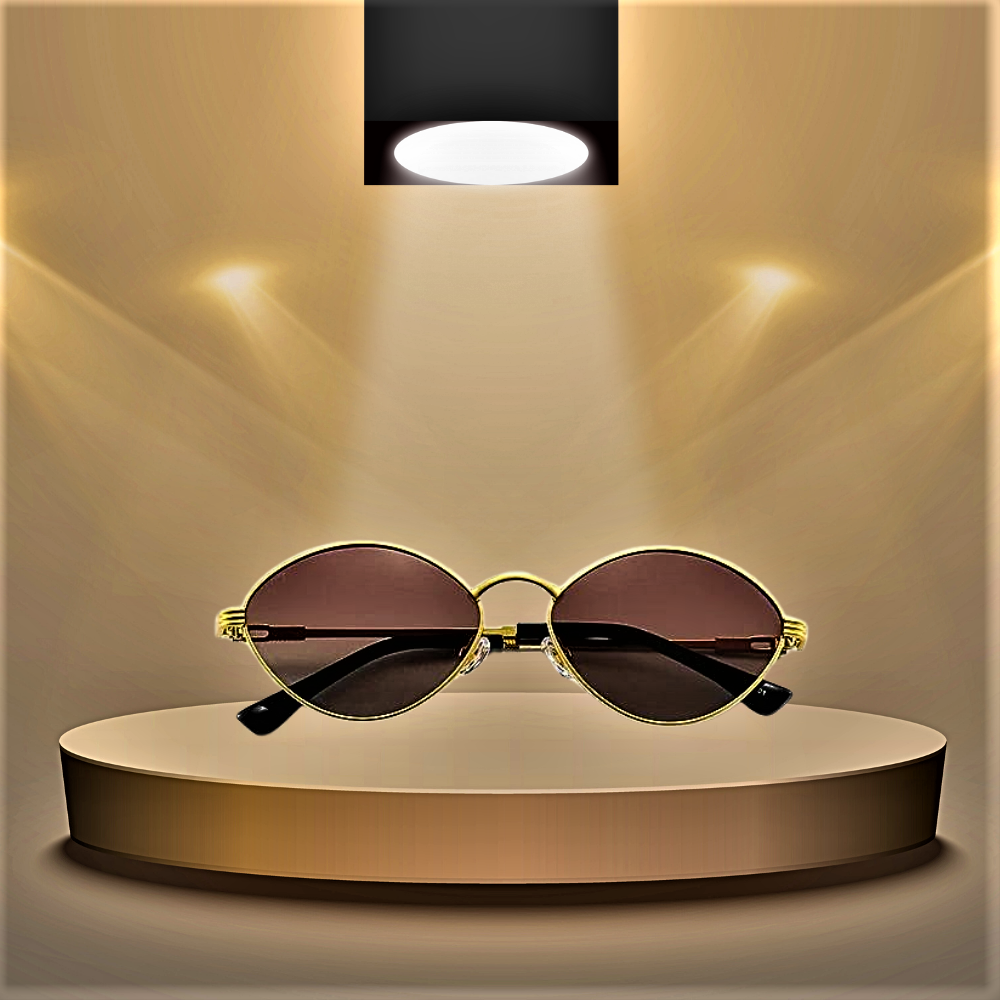 Gafas de sol GCV de aleación de titanio ovaladas: elegancia atemporal