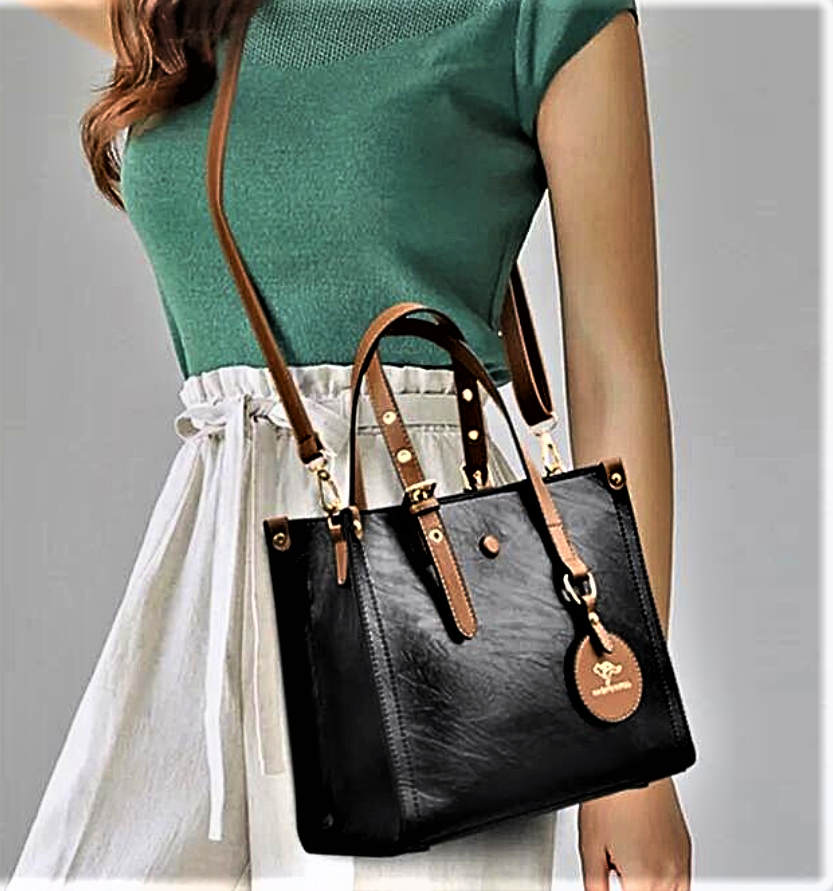 Bolso de piel de vacuno de 3 capas