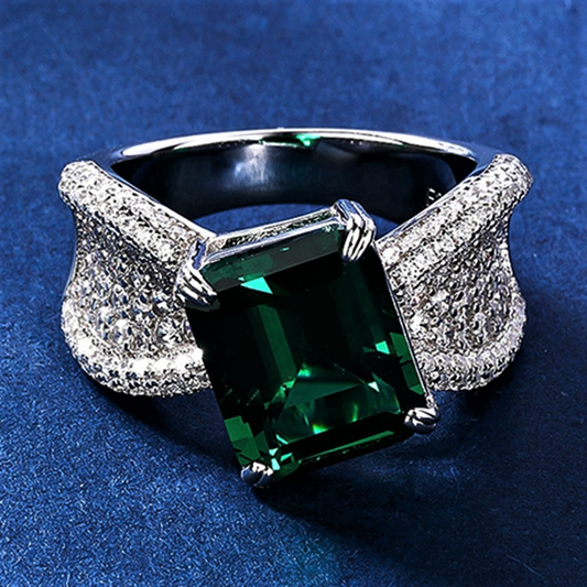 Fascia Contrariè con Smeraldo Taglio Smeraldo e Brillanti Lab Grown