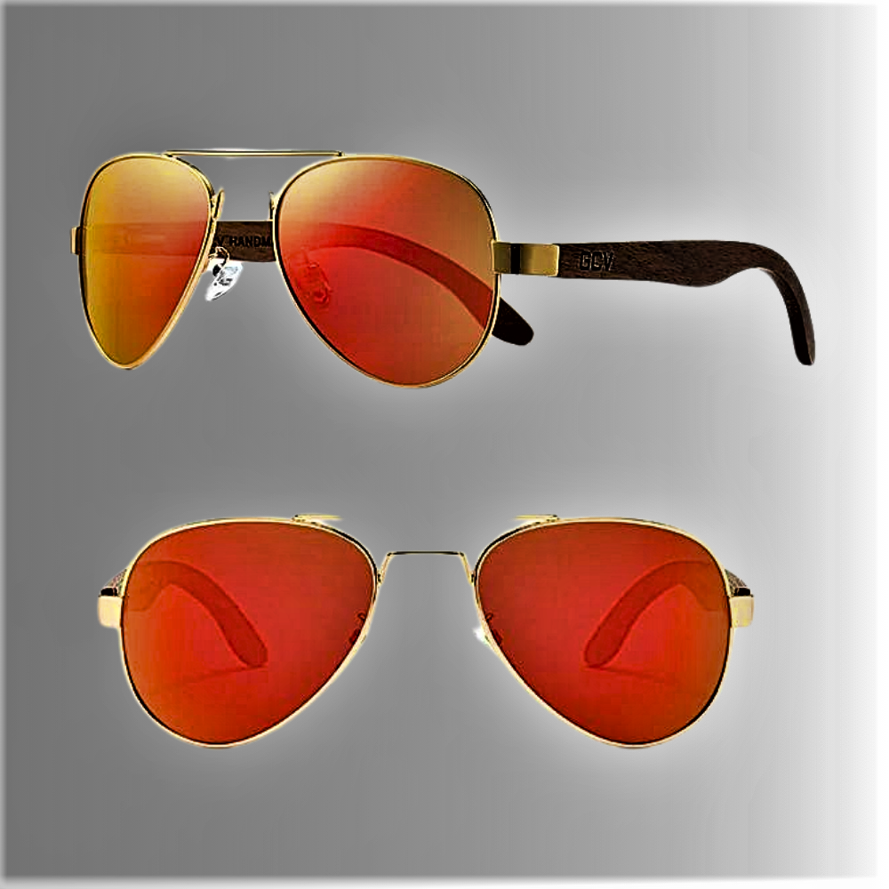 Gafas de sol de piloto de madera hechas a mano: homenaje a la naturaleza