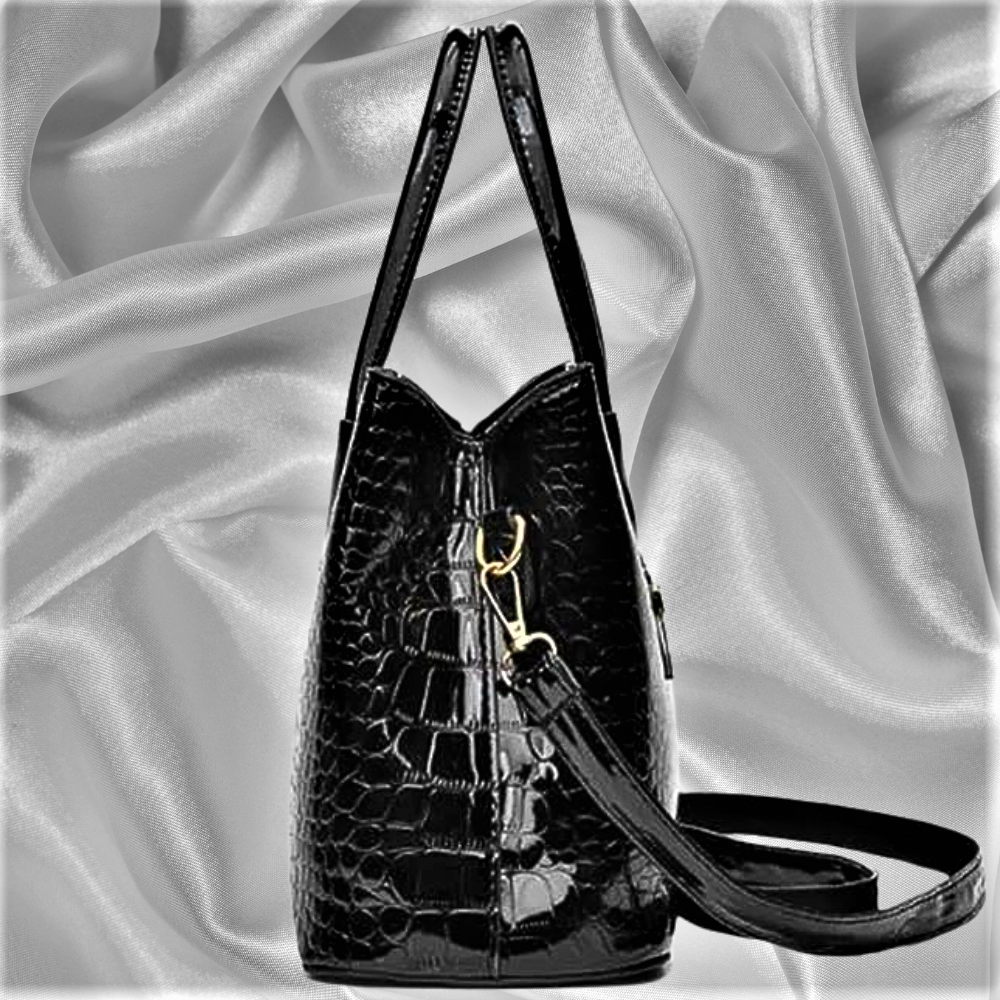 Bolso Efecto Cocodrilo Elegancia Sobria y Esencial