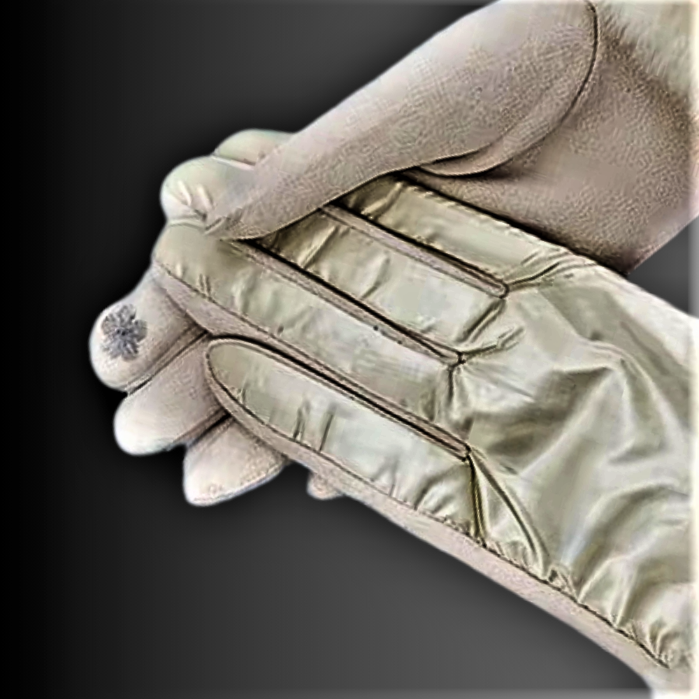 Elegantes guantes de satén y gamuza para pantalla táctil
