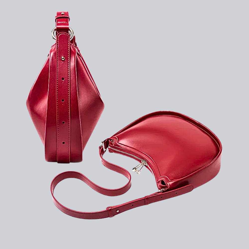 Borsa Hobo in Vera Pelle di Vitellino