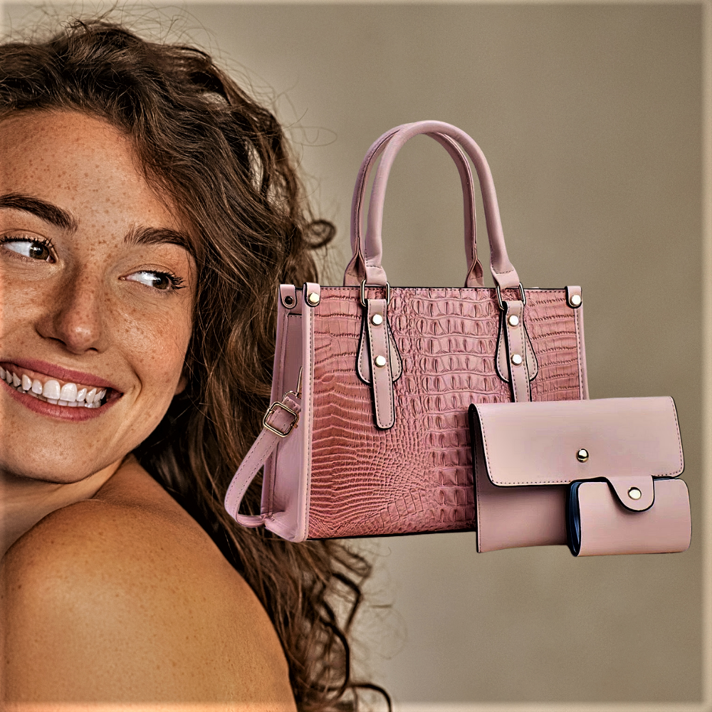 Conjunto de bolso, clutch y cartera Refinamiento atemporal