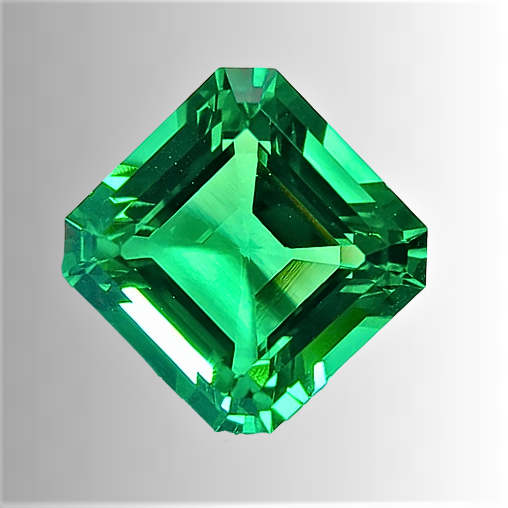 Smeraldo Colombiano Lab Grown Taglio Asscher Certificato