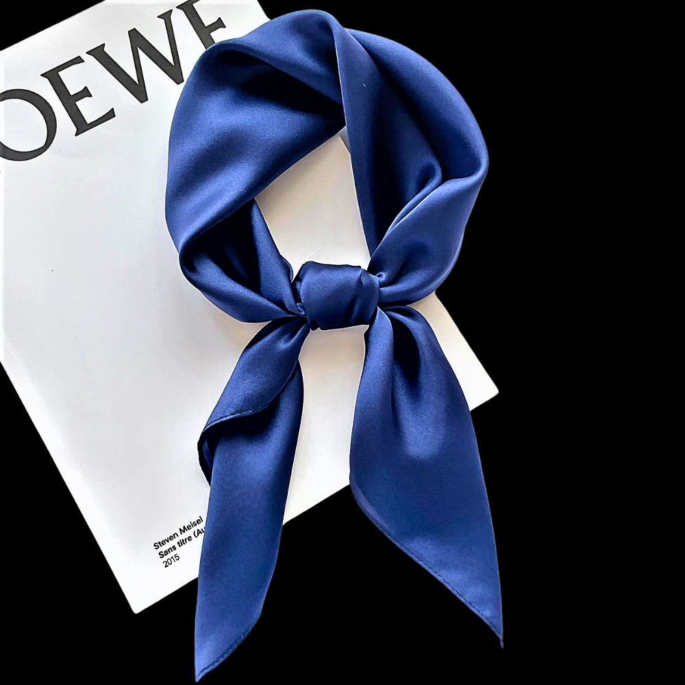 Foulard in Satin di Seta Tinta Unita