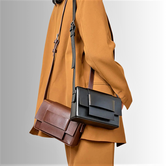 Mini Bag Rettangolare in Pelle di Vitellino