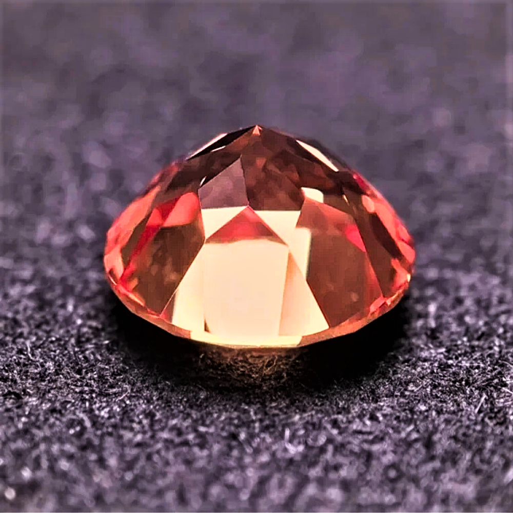 Zaffiro Arancio Lab Grown Taglio Brillante Certificato