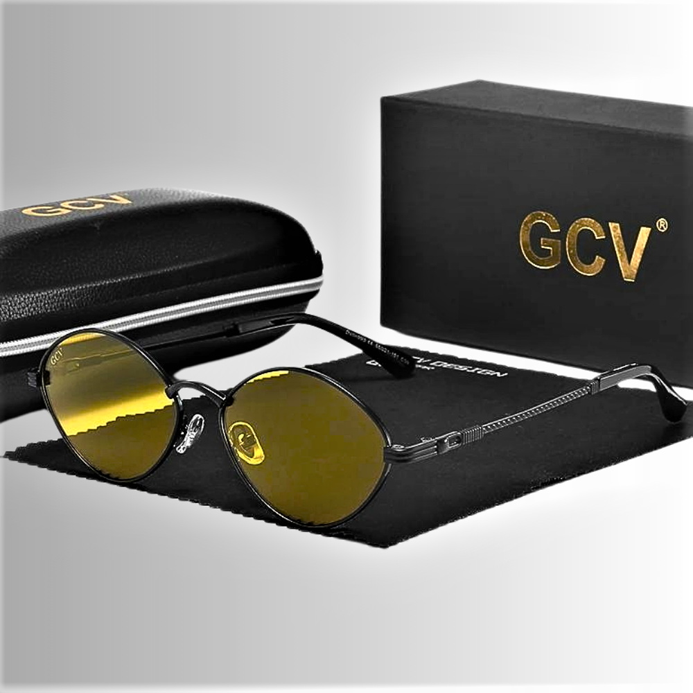 Gafas de sol GCV de aleación de titanio ovaladas: elegancia atemporal