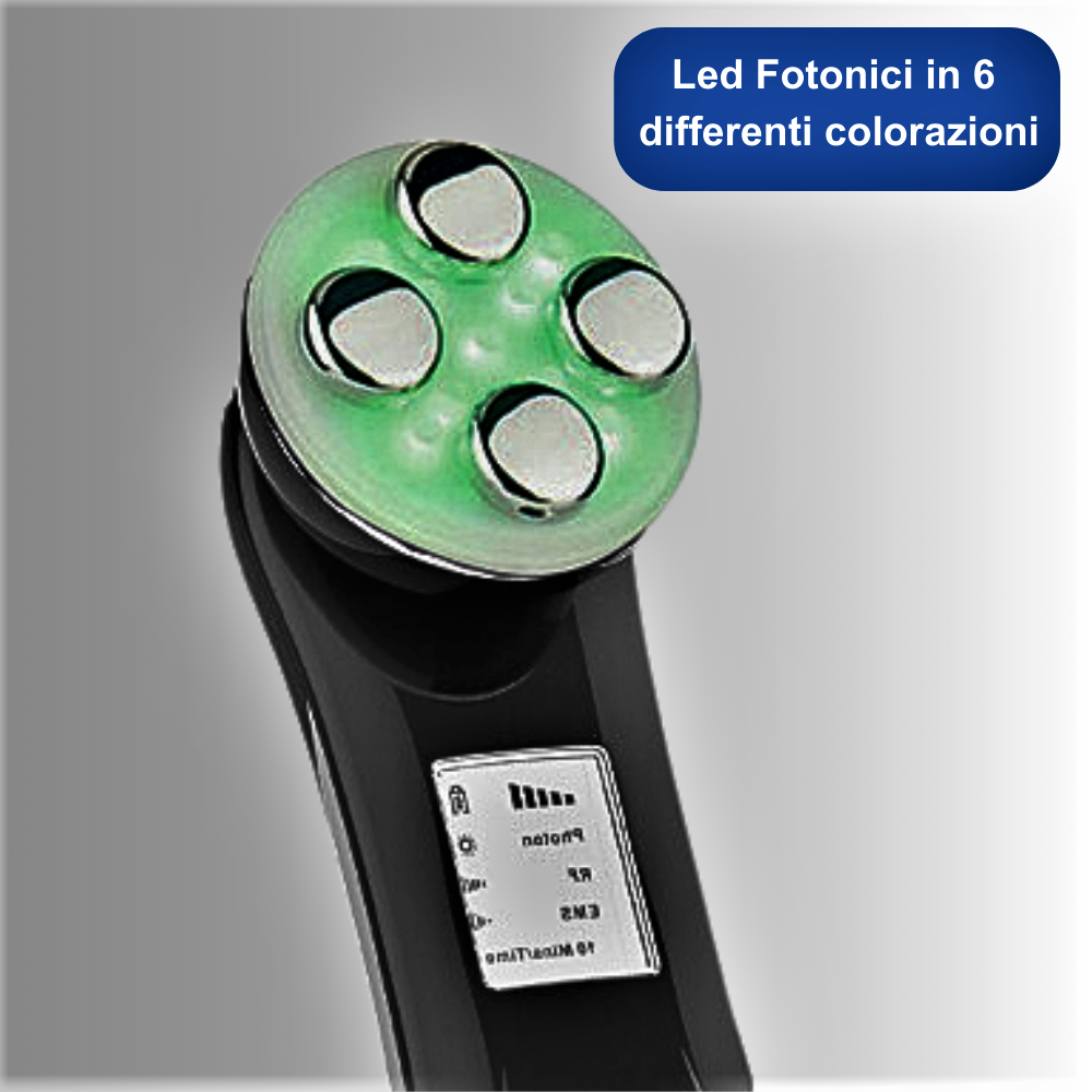 Dispositivo de belleza multifuncional de alta tecnología: EMS, electroporación, radiofrecuencia RF y LED fotónico