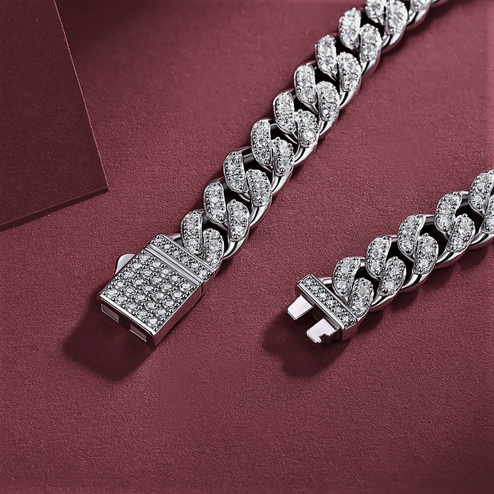 Collezione Groumette Moissanite: Bracciali e Collane in Oro Bianco o Giallo