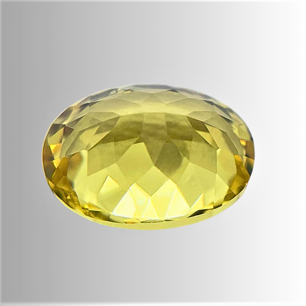 Zaffiro Giallo Lab Grown Taglio Ovale Certificato
