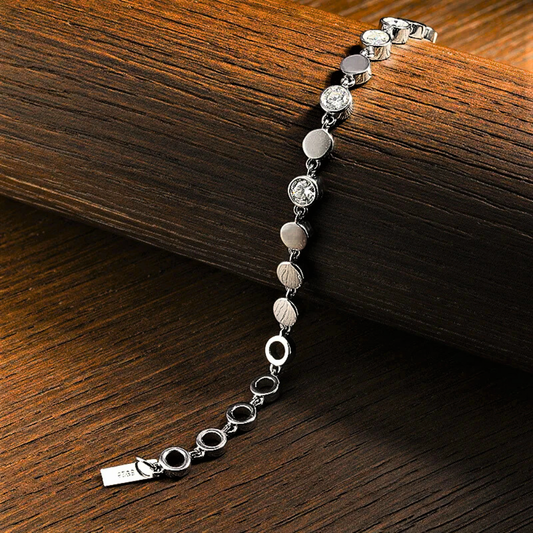 Bracciale Fantasia a Tondini con Ct 3,20 di Moissanite D Color