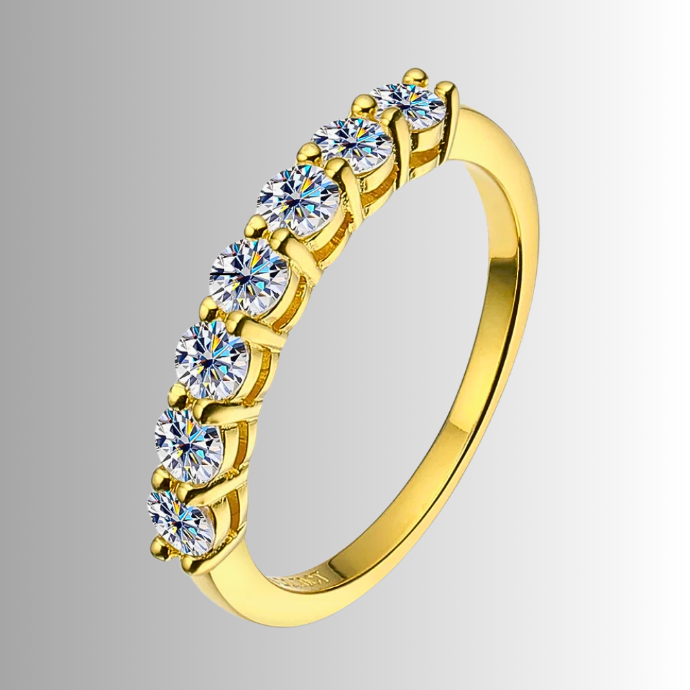 Fedine a due Punte con Moissanite D Color VVS1
