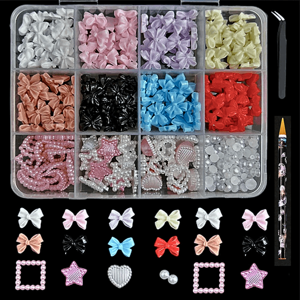 Set Decorazioni 3D per Nail Art: Fantasia e Creatività per il Tuo Fascino