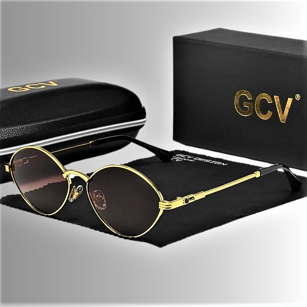 Gafas de sol GCV de aleación de titanio ovaladas: elegancia atemporal